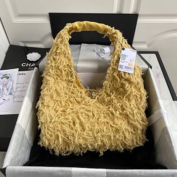 Chanel Tweed Calfskin Hobo Bag - AS2320 - 40x32x19cm