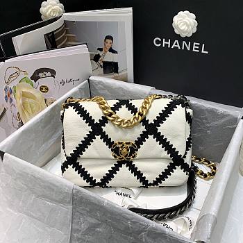 Chanel 19 Calfskin Crochet Flap Bag- AS1160 - 26cm