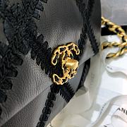 Chanel 19 Calfskin Crochet Flap Black Bag- AS1160 - 26cm - 3