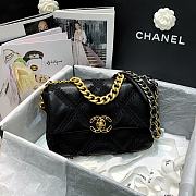 Chanel 19 Calfskin Crochet Flap Black Bag- AS1160 - 26cm - 4