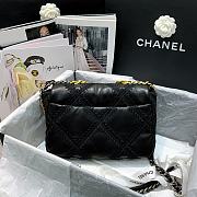 Chanel 19 Calfskin Crochet Flap Black Bag- AS1160 - 26cm - 6