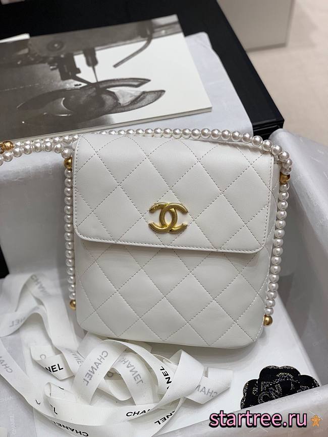 Chanel Small Pearl Chain Hobo Bag- AS2503 - 20x19x8cm - 1