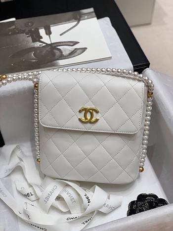 Chanel Small Pearl Chain Hobo Bag- AS2503 - 20x19x8cm