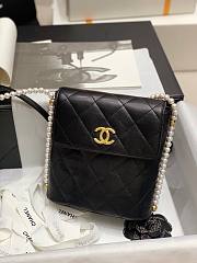 Chanel Small Pearl Chain Hobo Bag Black- AS2503 - 20x19x8cm - 1