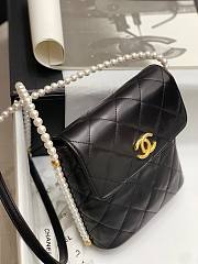 Chanel Small Pearl Chain Hobo Bag Black- AS2503 - 20x19x8cm - 3