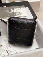 Chanel Small Pearl Chain Hobo Bag Black- AS2503 - 20x19x8cm - 2