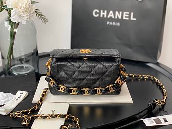 Chanel Small CC Wrapped Strap Bag Black- AS2479 - 13 × 19 × 7 cm