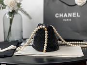 Chanel Mini Pearl Chain Bucket Drawstring Bag Black - AS2529 - 12x12x12cm - 2