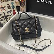 Chanel Mini Flap Bag Black Gold-Tone Metal - A93749 - 19x7x14cm - 1