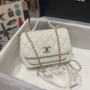 Chanel Mini Flap Bag Gold-Tone White Metal - A93749 - 19x7x14cm - 1