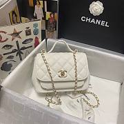 Chanel Mini Flap Bag Gold-Tone White Metal - A93749 - 19x7x14cm - 3