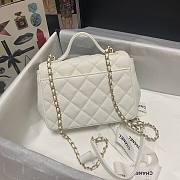Chanel Mini Flap Bag Gold-Tone White Metal - A93749 - 19x7x14cm - 2