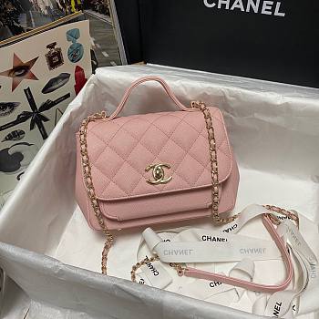 Chanel Mini Flap Bag Gold-Tone Metal Pink - A93749 - 19x7x14cm