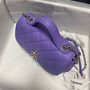Chanel Mini Flap Bag Gold-Tone Metal Purple- A93749 - 19x7x14cm - 6