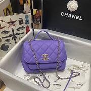 Chanel Mini Flap Bag Gold-Tone Metal Purple- A93749 - 19x7x14cm - 3