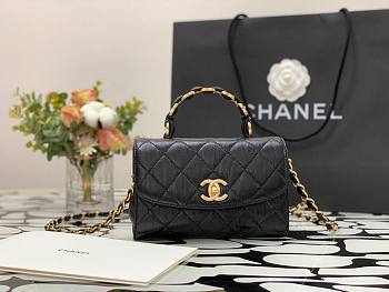Chanel Small CC Wrapped Handle Bag Black- AS2478 - 22.5x15x9cm