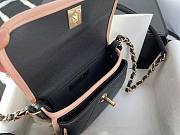 Chanel Mini Round Messenger Bag Black/Pink - AS2465 - 17cm - 6