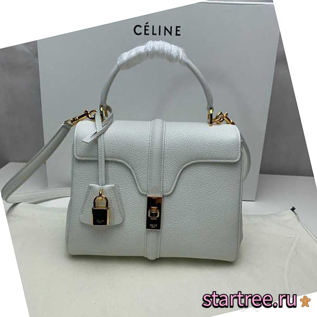 Celine 16 Small White Bag - 23x19x10.5cm - 1