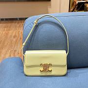 Celine Triomphe Yellow In Shiny Calfskin - 20×10×4cm - 1