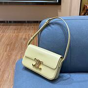 Celine Triomphe Yellow In Shiny Calfskin - 20×10×4cm - 4