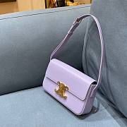 Celine Triomphe Lavender Grey In Shiny Calfskin - 20×10×4cm - 2
