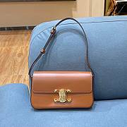 Celine Triomphe Shoulder Bag In Natural Calfskin Tan - 20×10×4cm - 1