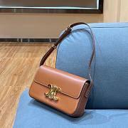 Celine Triomphe Shoulder Bag In Natural Calfskin Tan - 20×10×4cm - 3