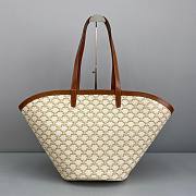 Celine Large Couffin In Triomphe Canvas Print White - 67x30x19cm - 2