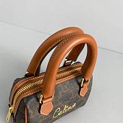 Celine Mini Boston Bag In Triomphe Canvas - 14x11x7.5cm - 4