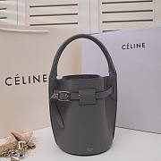 Celine Nano Bucket Bag In Supple Grained Calfskin Grey - 21x15x15cm  - 1