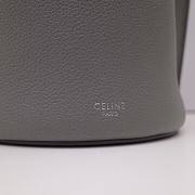 Celine Nano Bucket Bag In Supple Grained Calfskin Grey - 21x15x15cm  - 2