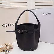 Celine Big Bag Nano Bucket In Supple Grained Calfskin Black- 21x15x15cm  - 1