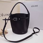 Celine Big Bag Nano Bucket In Supple Grained Calfskin Black- 21x15x15cm  - 2
