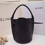 Celine Big Bag Nano Bucket In Supple Grained Calfskin Black- 21x15x15cm  - 5