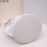 Celine Nano Bucket Bag In Supple Grained Calfskin White- 21x15x15cm  - 2
