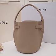 Celine Nano Bucket Bag In Supple Grained Calfskin Beige- 21x15x15cm  - 2