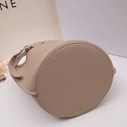 Celine Nano Bucket Bag In Supple Grained Calfskin Beige- 21x15x15cm  - 5