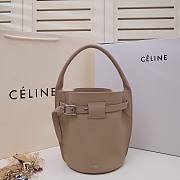 Celine Nano Bucket Bag In Supple Grained Calfskin Beige- 21x15x15cm  - 4