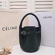 Celine Nano Bucket Bag In Supple Grained Calfskin Green- 21x15x15cm  - 2