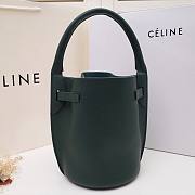 Celine Nano Bucket Bag In Supple Grained Calfskin Green- 21x15x15cm  - 5