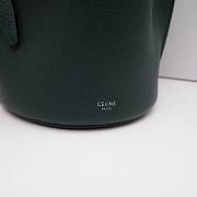 Celine Nano Bucket Bag In Supple Grained Calfskin Green- 21x15x15cm  - 6