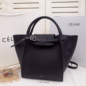 Celine Supple Grained Calfskin Small Big Bag Anthracite Black - 24x26x22cm