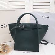 Celine Supple Grained Calfskin Small Big Bag Anthracite Green - 24x26x22cm - 3
