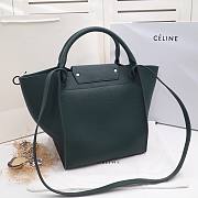 Celine Supple Grained Calfskin Small Big Bag Anthracite Green - 24x26x22cm - 6