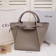 Celine Supple Grained Calfskin Small Big Bag Anthracite Beige - 24x26x22cm - 1