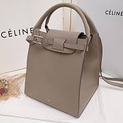 Celine Supple Grained Calfskin Small Big Bag Anthracite Beige - 24x26x22cm - 3