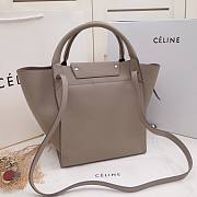 Celine Supple Grained Calfskin Small Big Bag Anthracite Beige - 24x26x22cm - 4