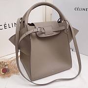 Celine Supple Grained Calfskin Small Big Bag Anthracite Beige - 24x26x22cm - 5