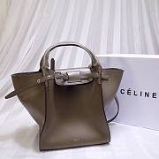 Celine Supple Grained Calfskin Small Big Bag Anthracite Beige - 24x26x22cm - 6