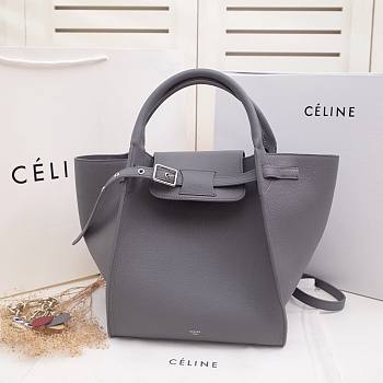 Celine Supple Grained Calfskin Small Big Bag Anthracite Grey - 24x26x22cm